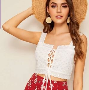 White crop top